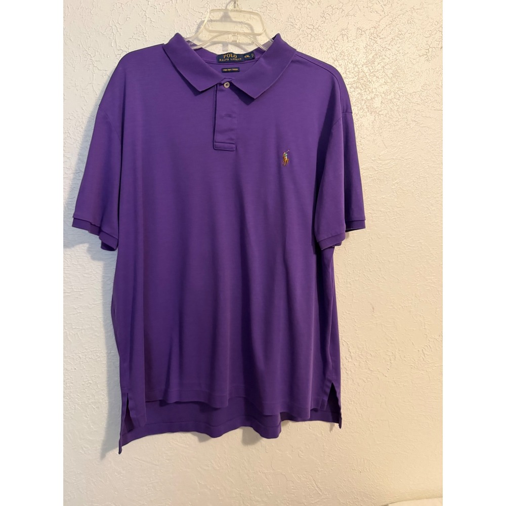 Polo Ralph Lauren Mens XXL Purple Pima Soft Touch Short Sleeve Polo Shirt